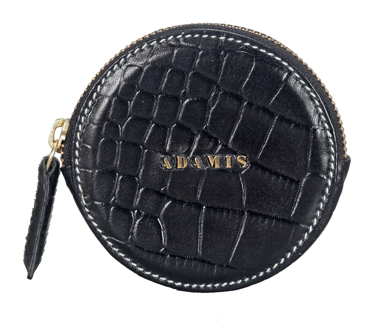 Leather Coin Pouch-Black