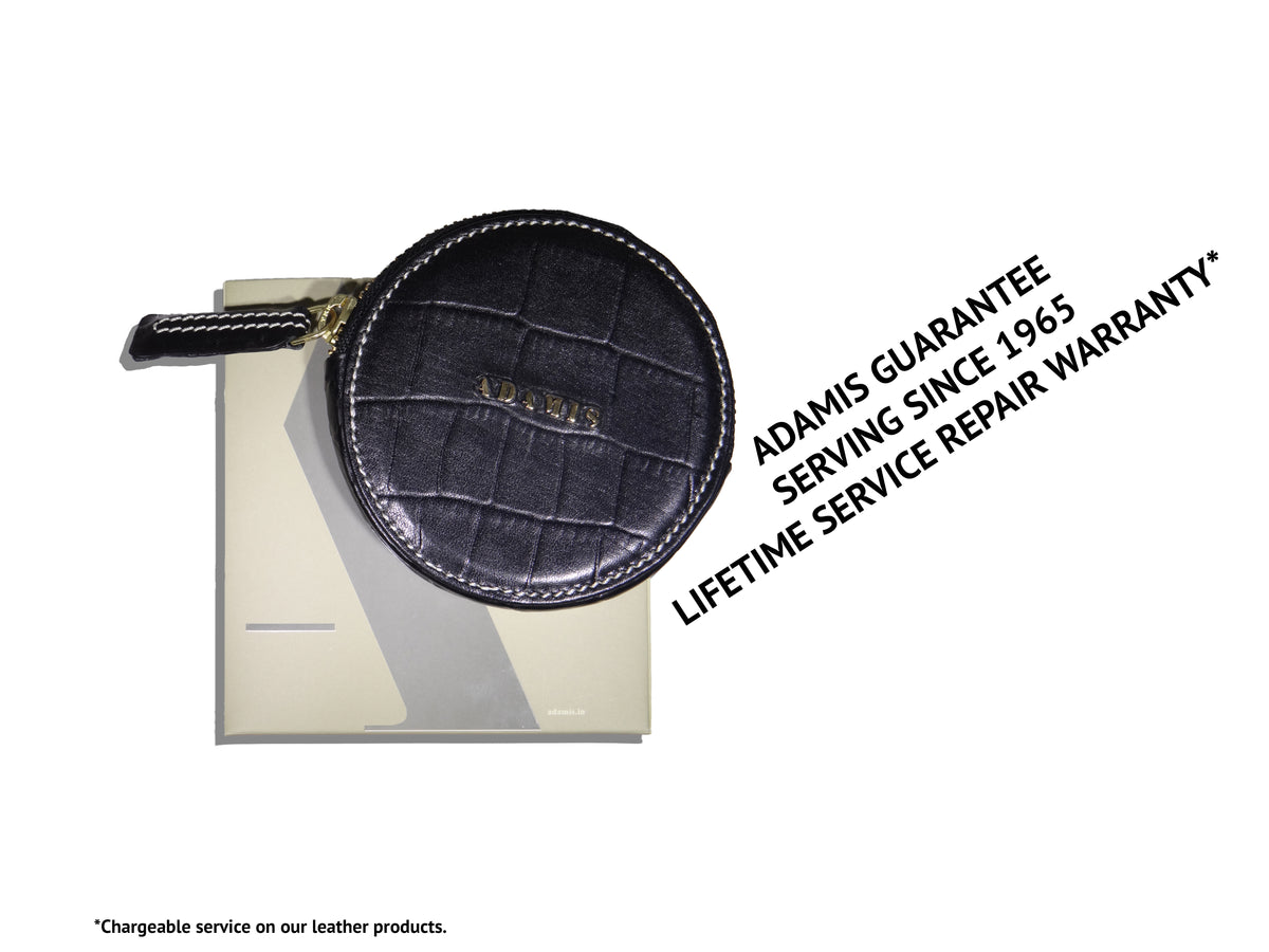 Leather Coin Pouch-Black
