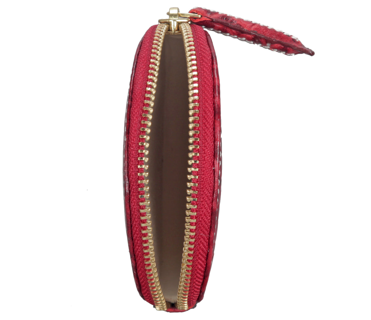 Leather Coin Pouch-Red