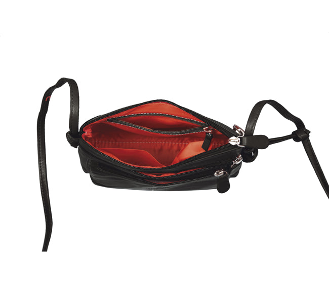 Olga Sling Cross Body Bag - Black