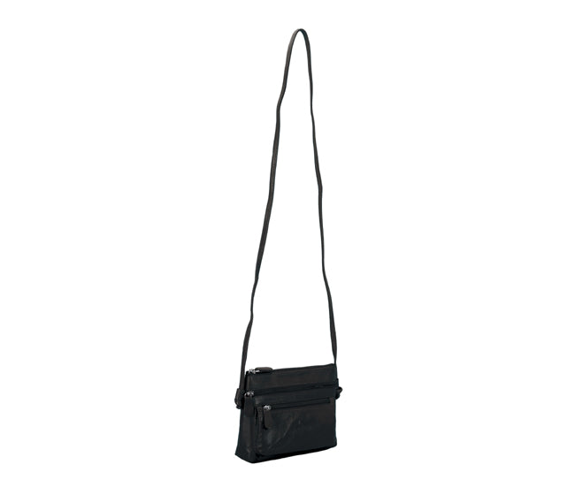 Olga Sling Cross Body Bag - Black