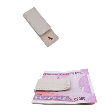 Multipurpose Card And Money Clip-Off White