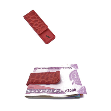 Multipurpose card and money clip - Red