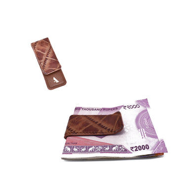 Multipurpose Card And Money Clip-Tan