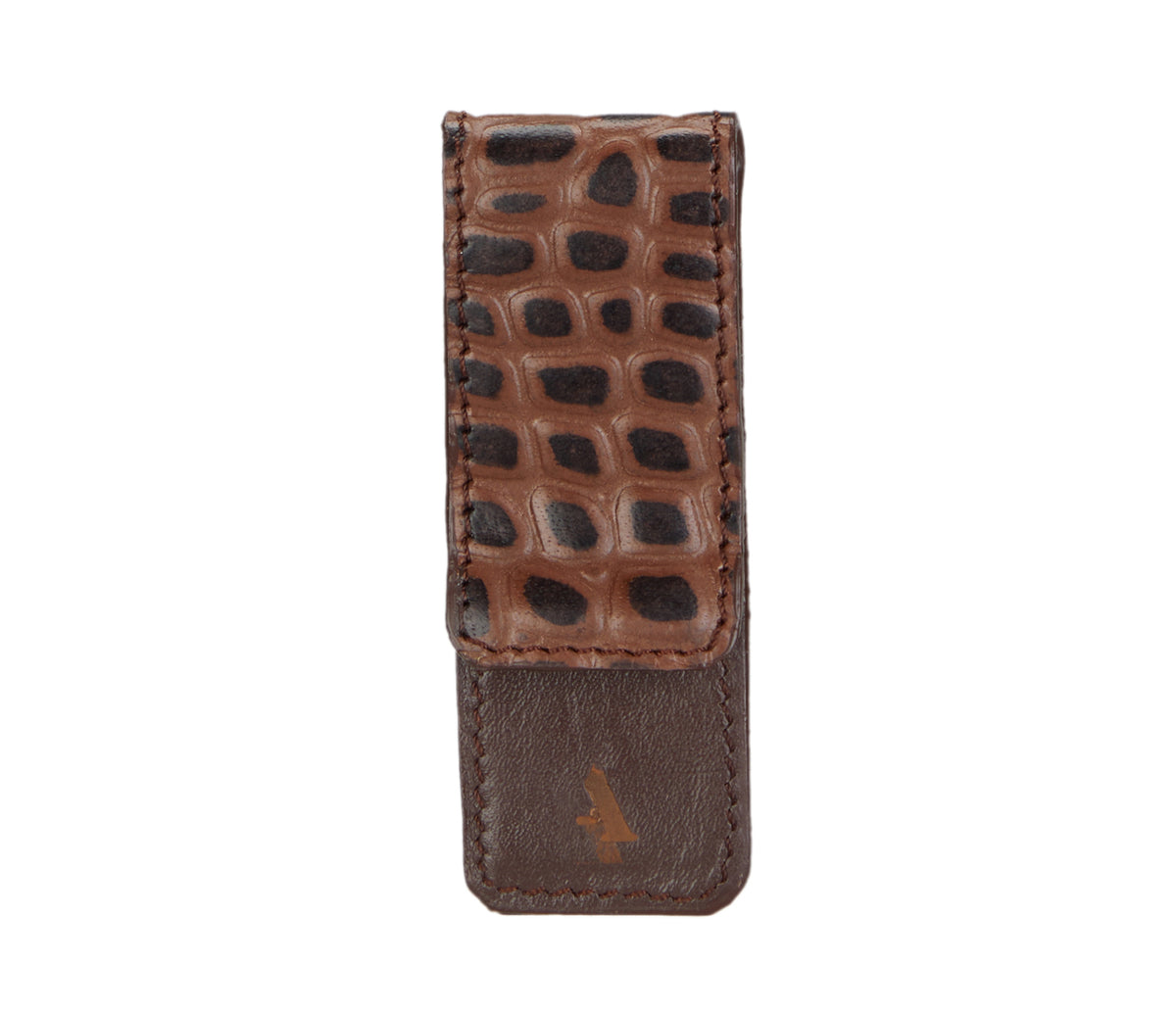 Multipurpose Card And Money Clip-Brown
