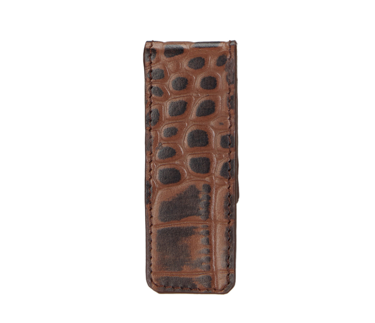 Multipurpose Card And Money Clip-Brown