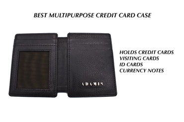 Credit Card Case And Magnetic Money Clip-Black