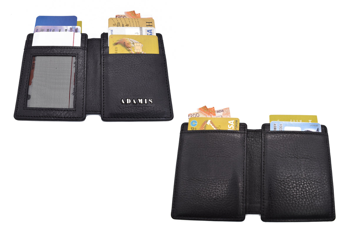 Credit Card Case And Magnetic Money Clip-Black
