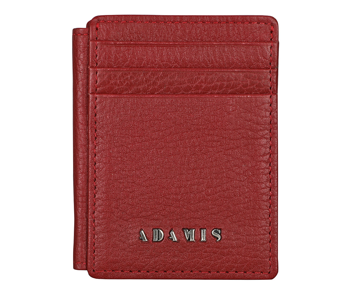 Credit Card Case And Magnetic Money Clip-Red