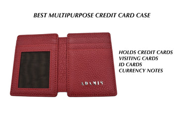 Credit Card Case And Magnetic Money Clip-Red