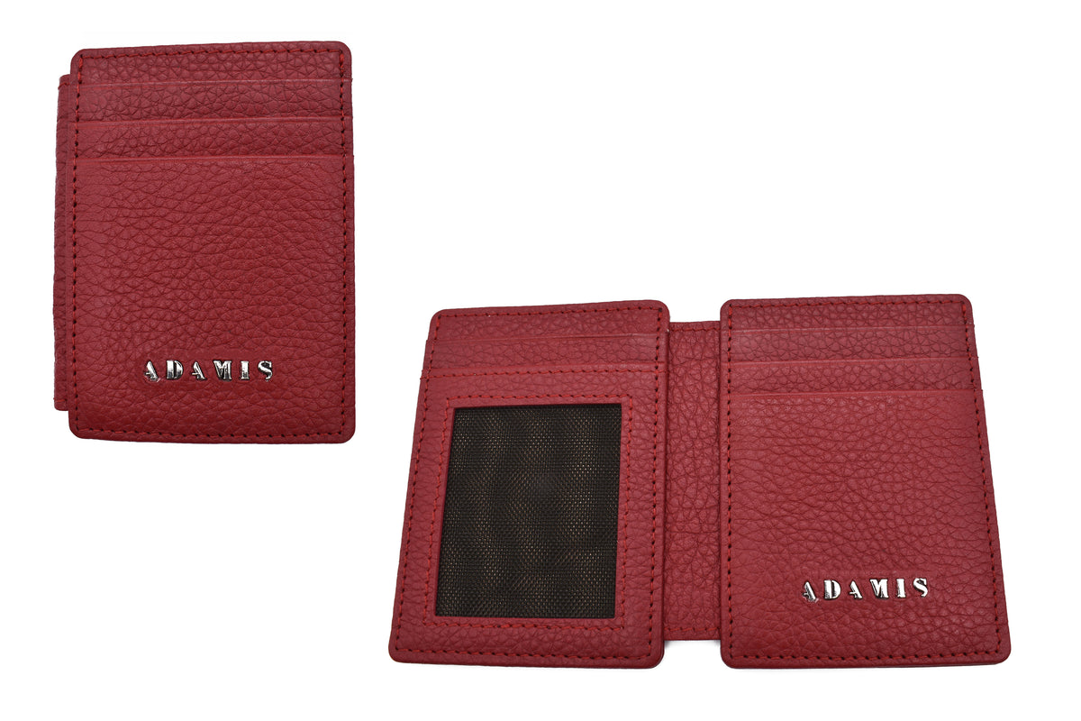 Credit Card Case And Magnetic Money Clip-Red