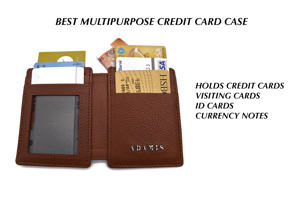 Credit Card Case And Magnetic Money Clip-Tan
