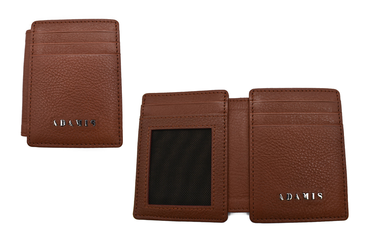 Credit Card Case And Magnetic Money Clip-Tan
