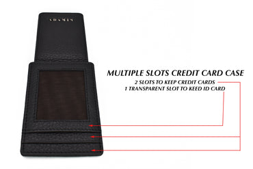Credit Card Case And Magnetic Money Clip - Black