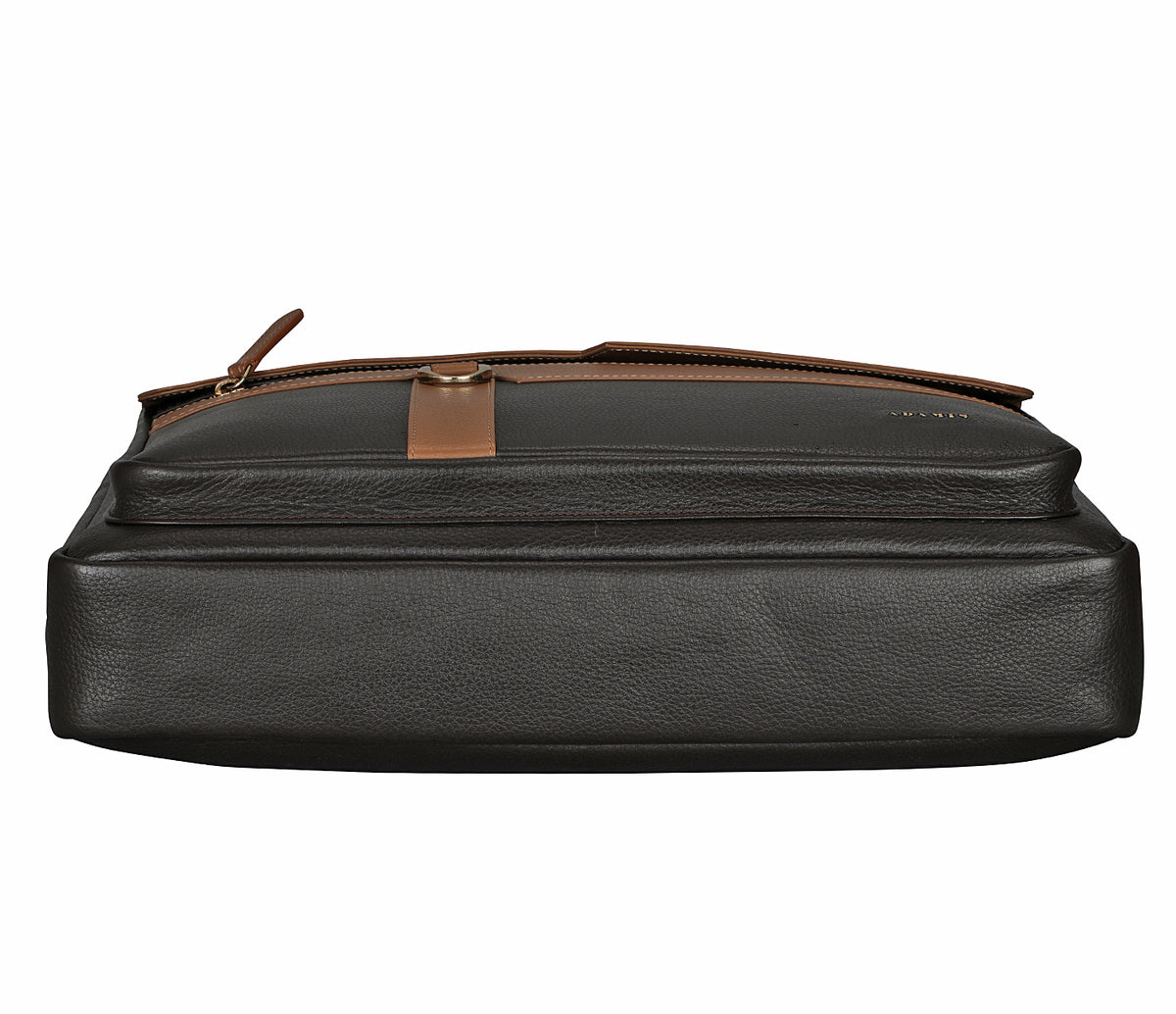Chris Laptop And Portfolio Bag in Genuine Leather - Black