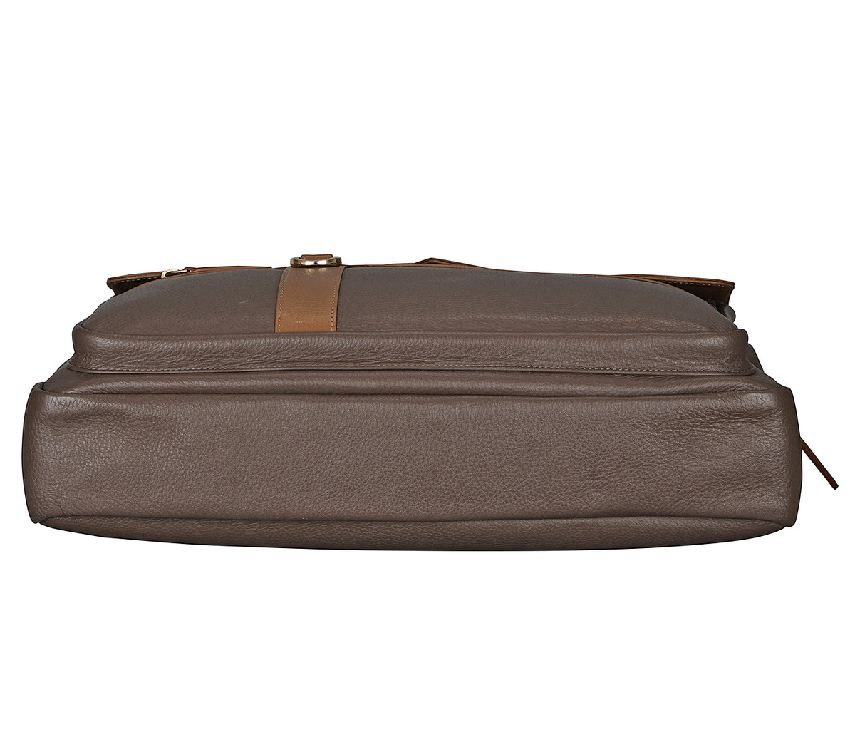 Chris Laptop And Portfolio Bag In Genuine Leather-Brown