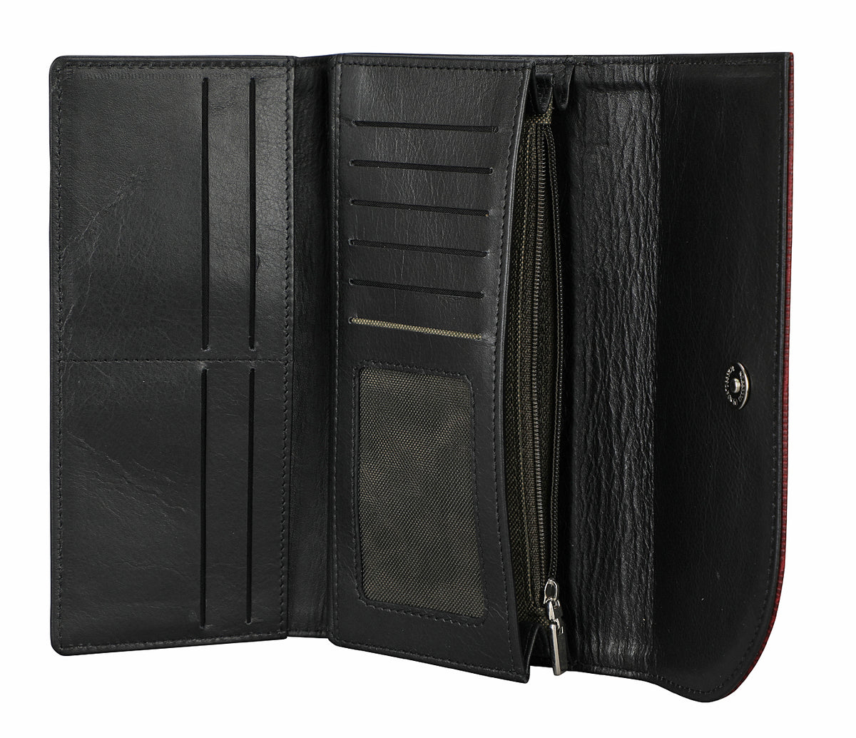 Evelyn Womens Wallet-Wine/Black
