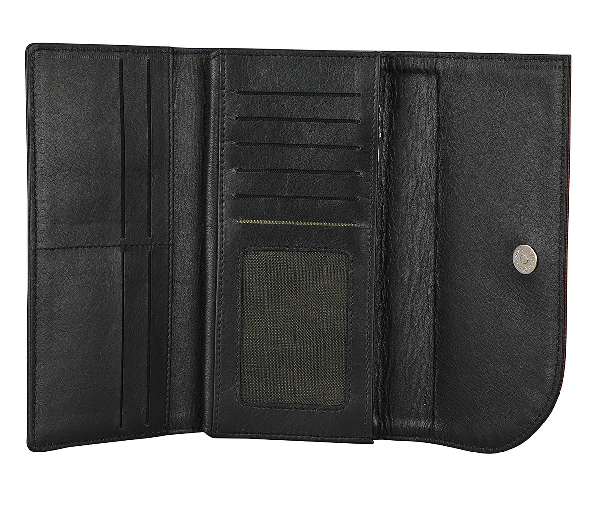 Evelyn Womens Wallet-Wine/Black