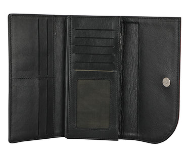 Evelyn Womens Wallet-Wine/Black