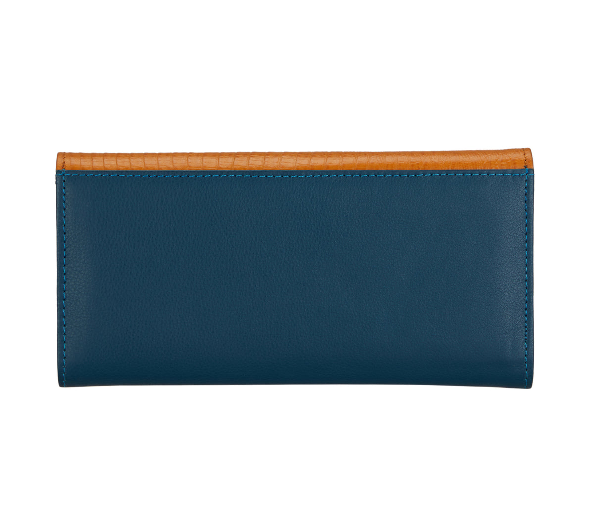 Evelyn Womens Wallet-Tan / Blue