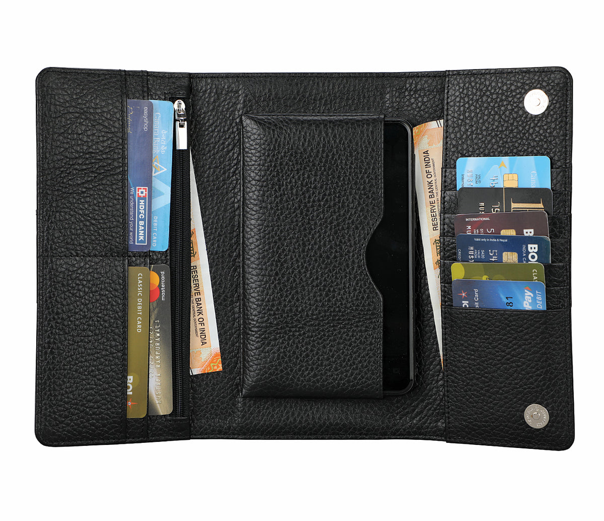 Nahia Womens Wallet-Black