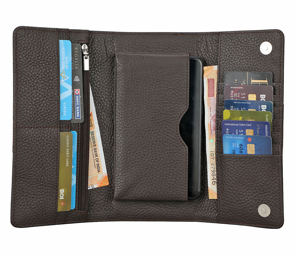 Nahia Womens Wallet-Brown