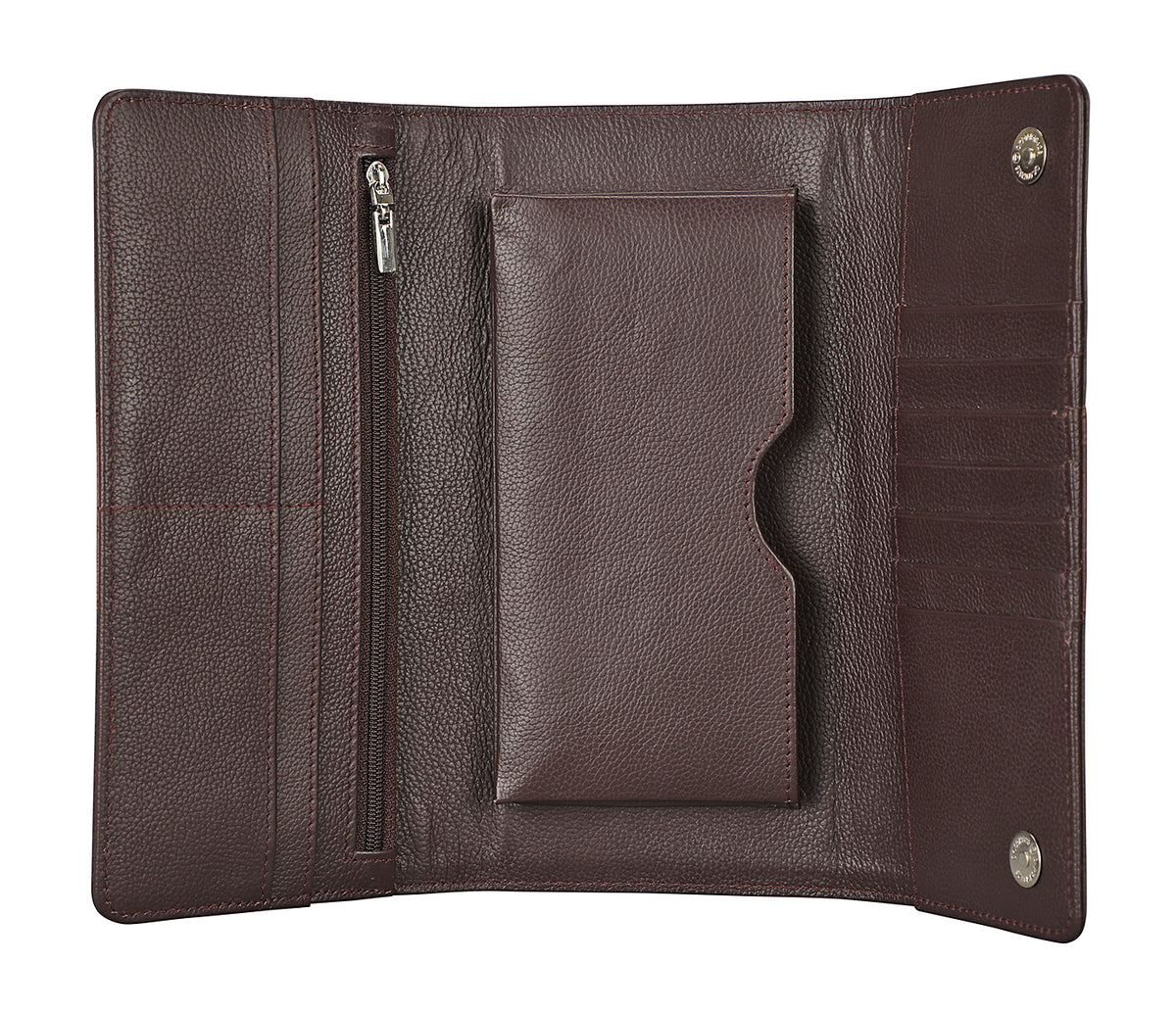 Nahia Womens Wallet-Wine
