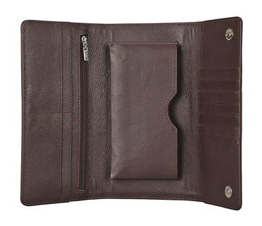 Nahia Womens Wallet-Wine