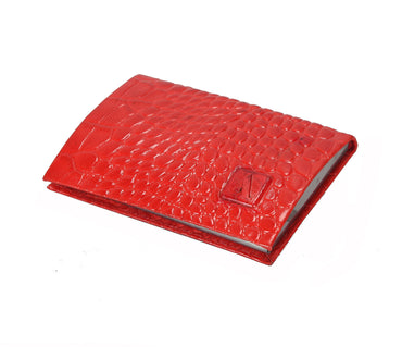 Metal Body Credit, Visiting Card Case Bounded-Red