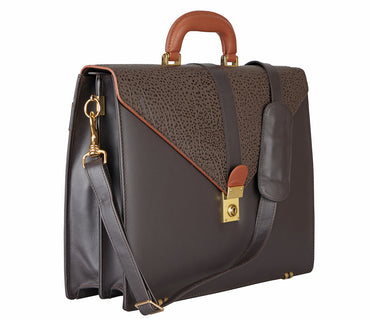 Dwayne Laptop, Portfolio Bag - Brown