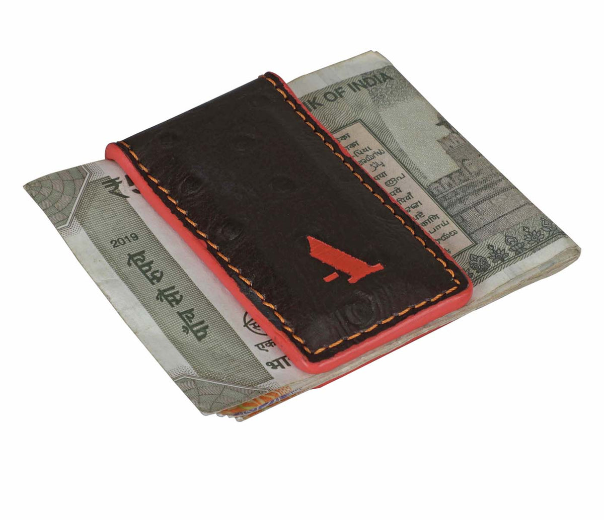 Magnetic Money Clip And Card Holder - Brown