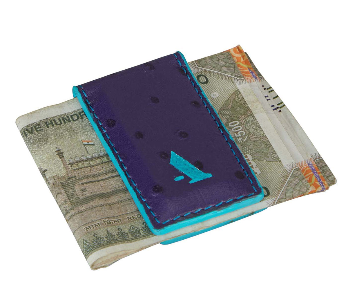 Magnetic Money Clip And Card Holder - Purple