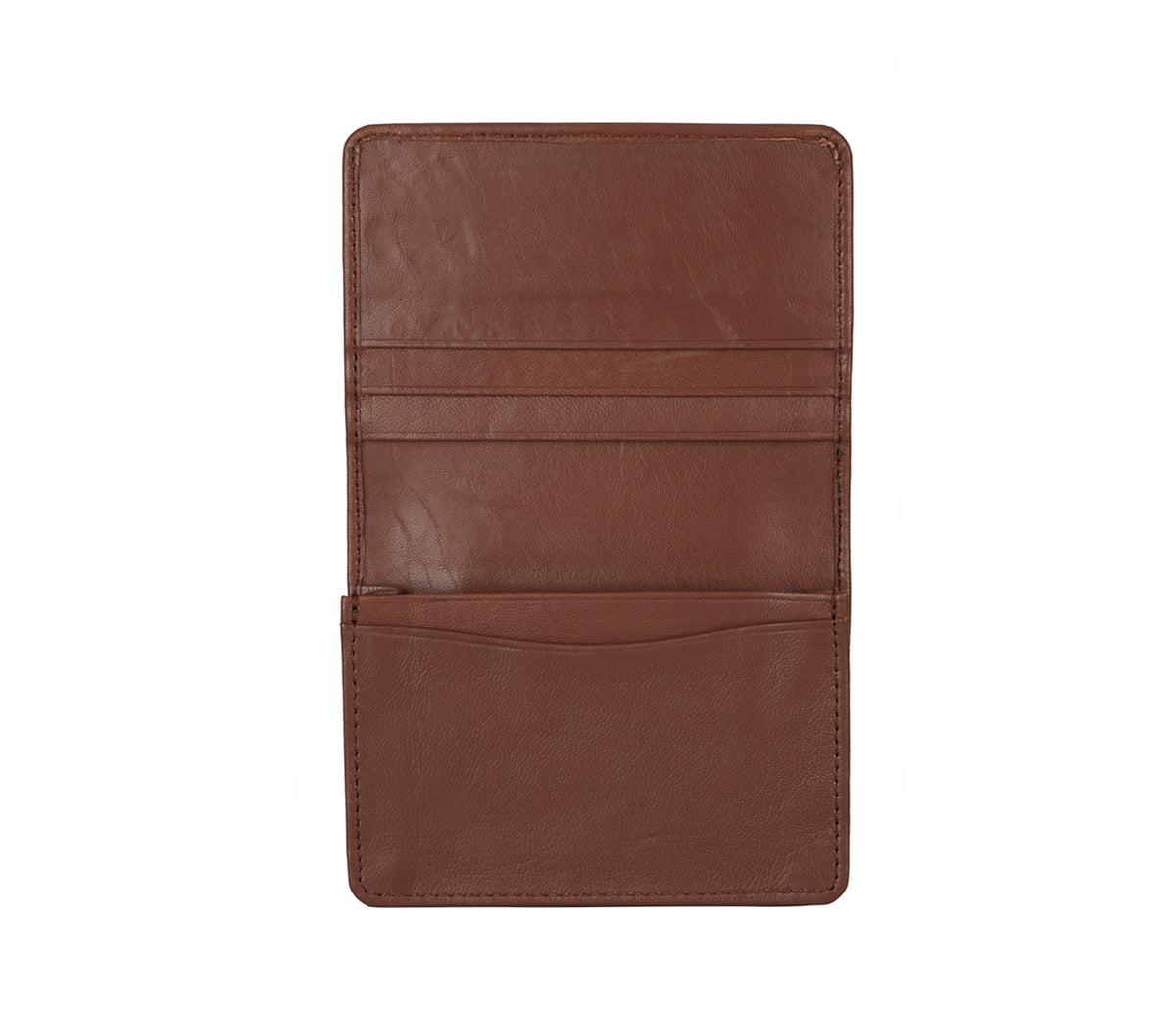 Credit And Business Card Case - Tan