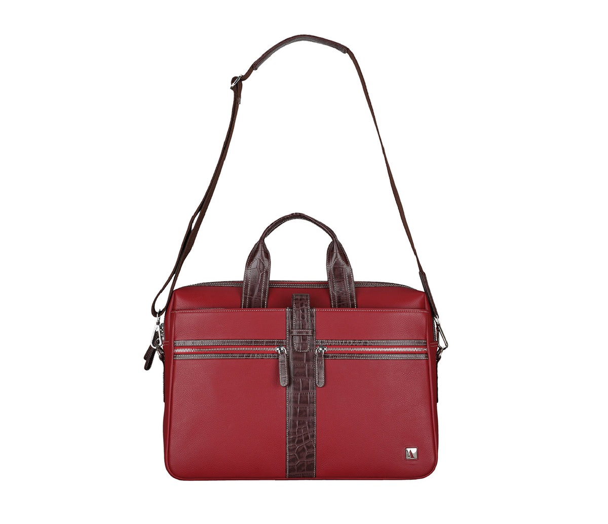 Carlos Laptop, Portfolio Bag - Red