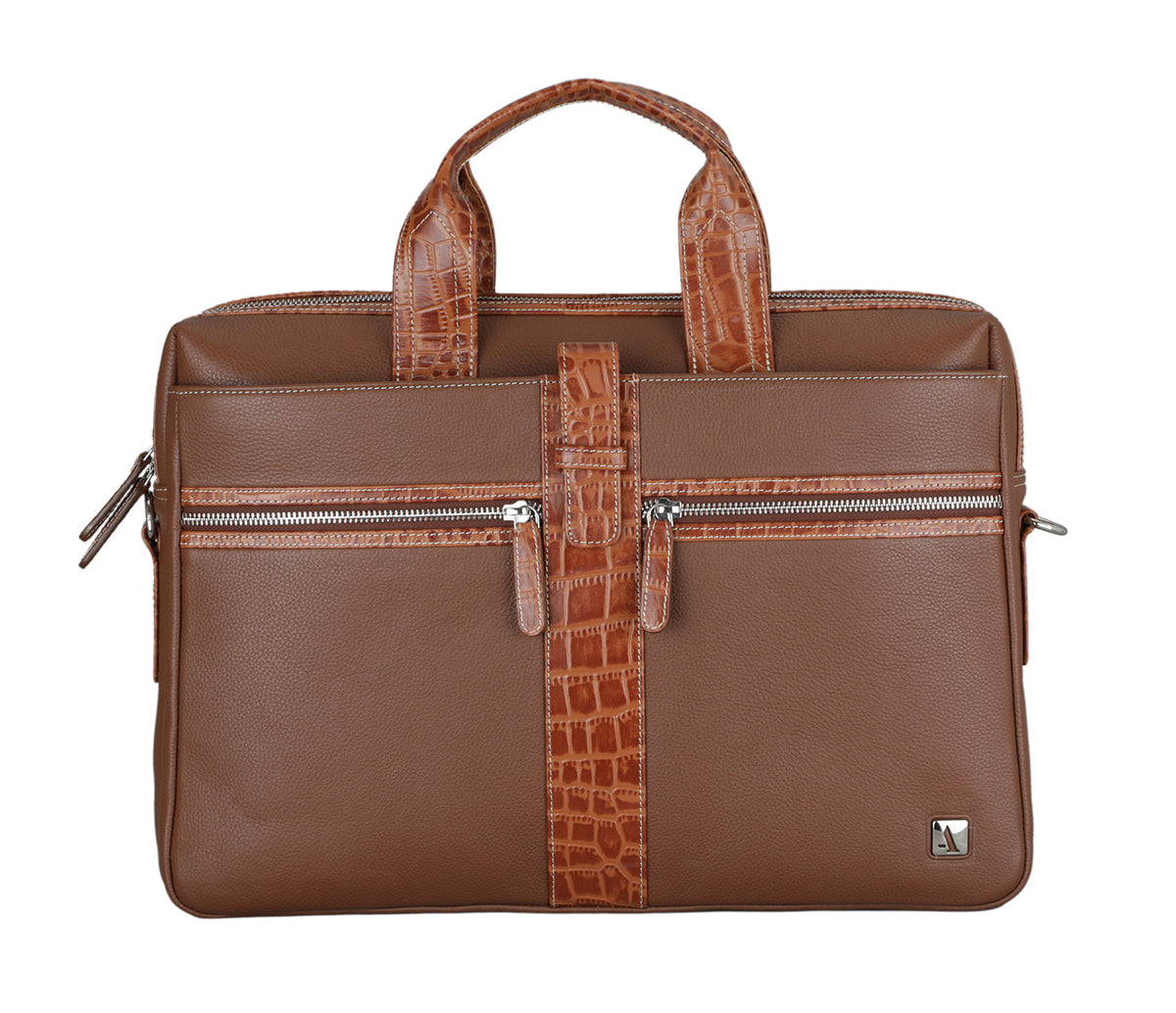 Carlos Laptop, Portfolio Bag - Tan