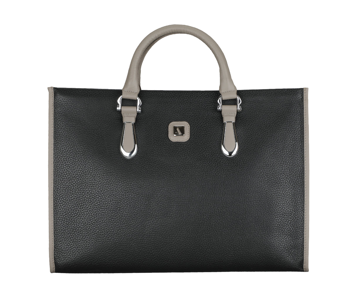 Noah Laptop, Portfolio Bag - Tan / Black