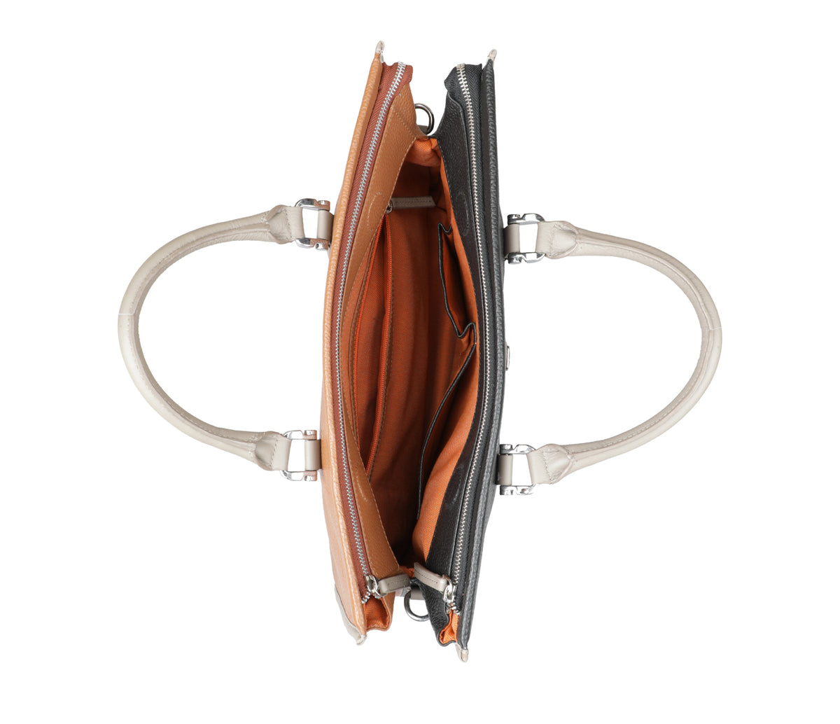 Noah Laptop, Portfolio Bag - Tan / Black