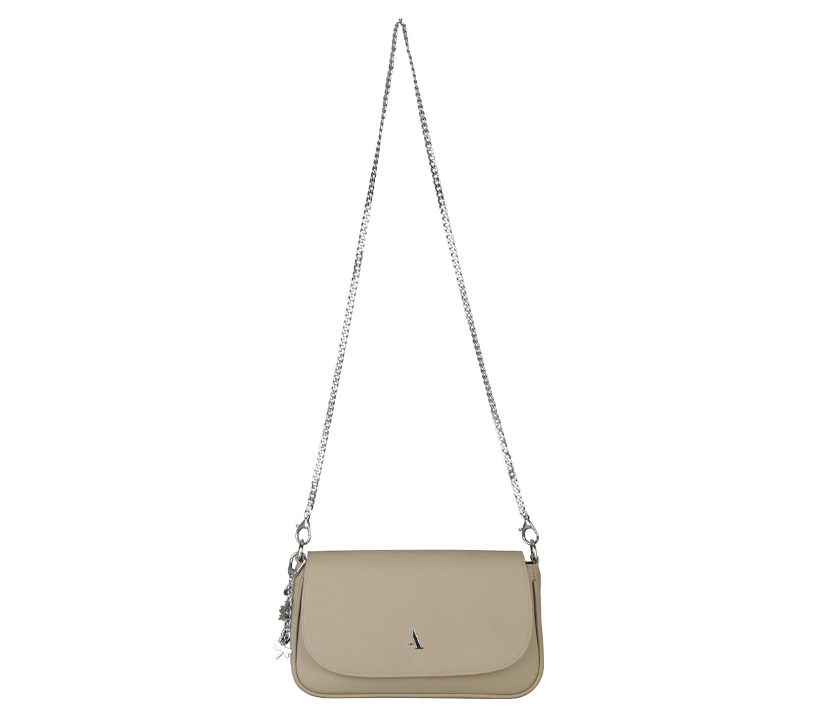 Esmeralda Sling Cross Body Bag-Beige