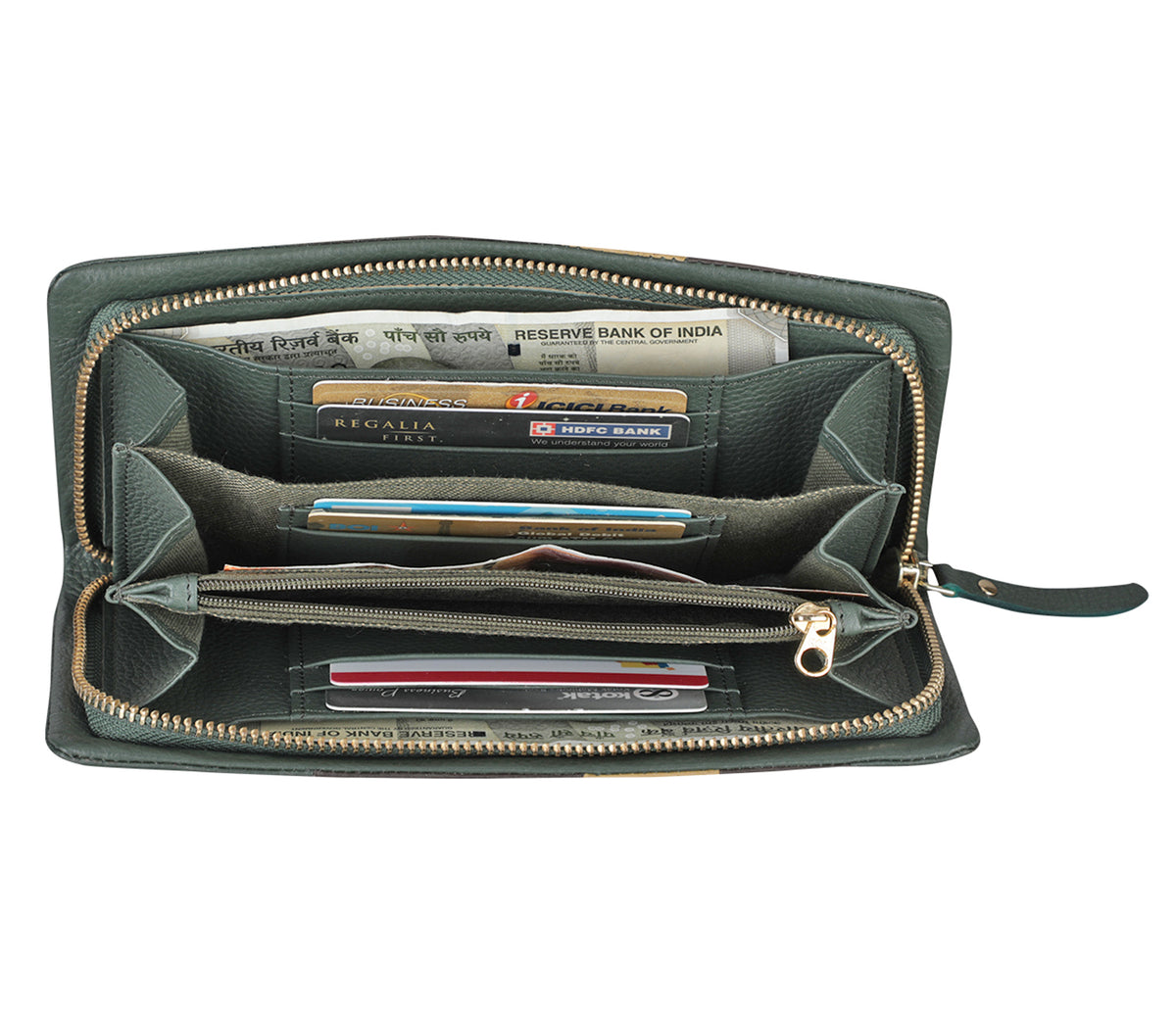 Valeria Womens Wallet - Green