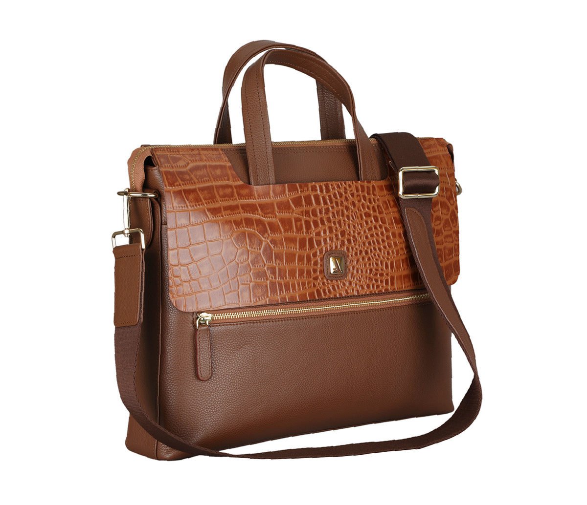 Ebner Laptop, Portfolio Bag - Tan