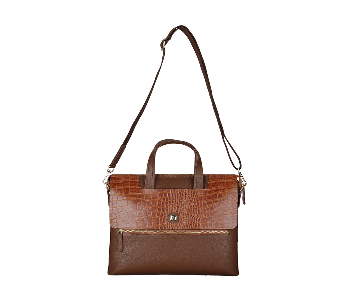 Ebner Laptop, Portfolio Bag - Tan