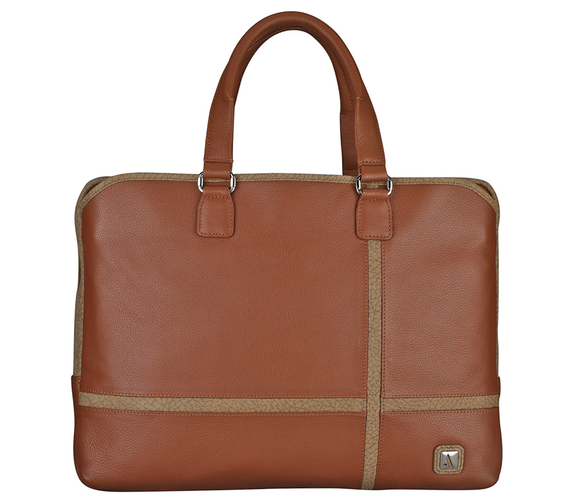 Samuel Laptop, Portfolio Bag - Tan