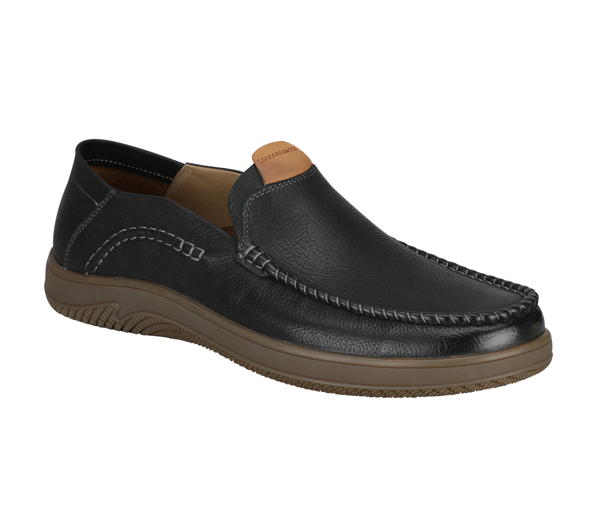 Moccasin In Soft Leather -Black