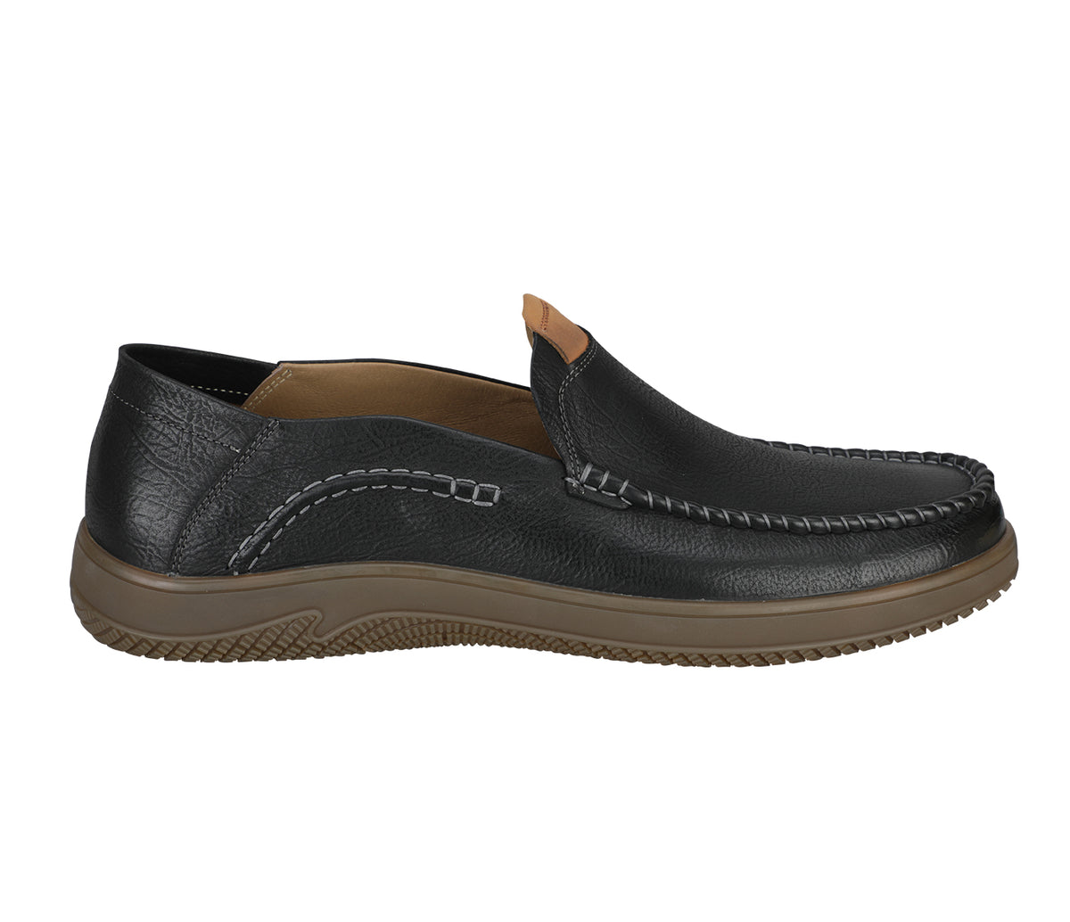 Moccasin In Soft Leather -Black