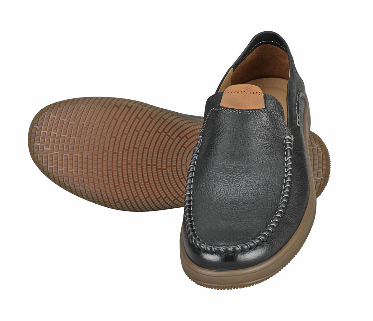Moccasin In Soft Leather -Black