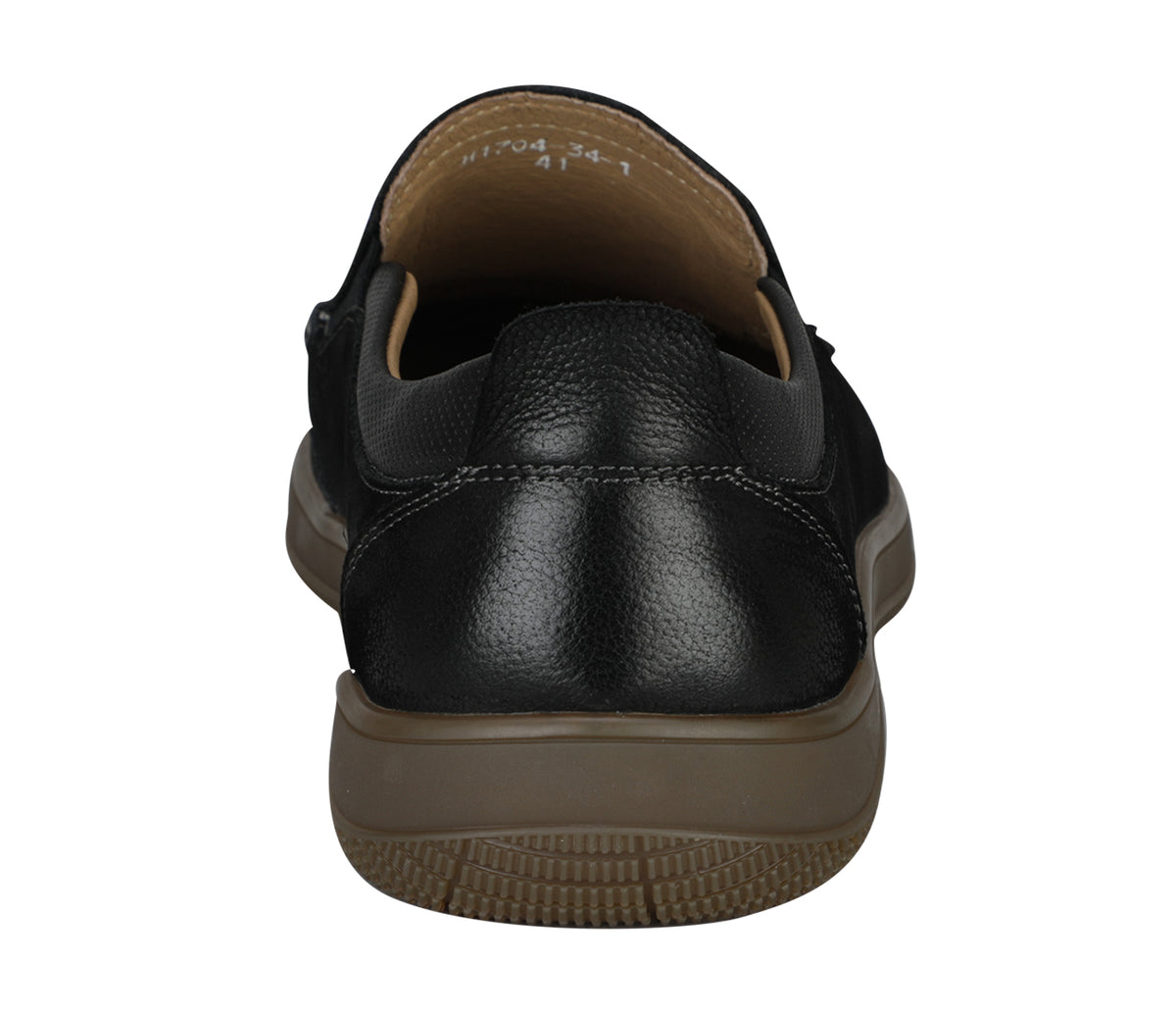 Moccasin In Soft Punched Leather -Black