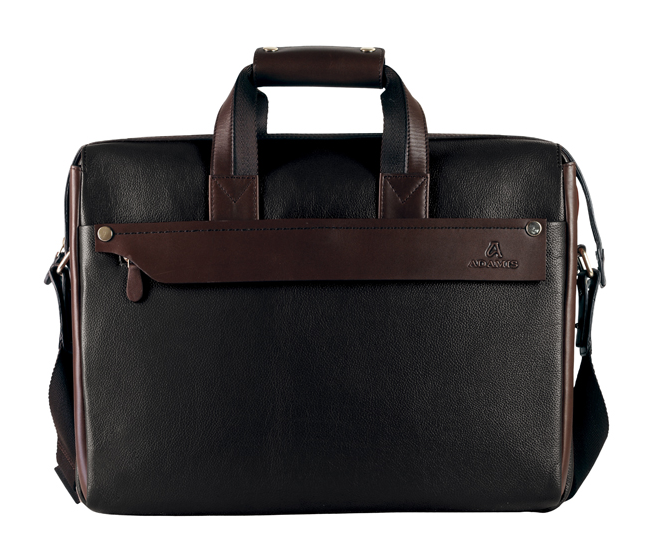 Henry Laptop, Portfolio Bag - Black / Brown