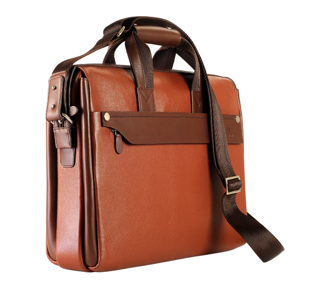 Henry Laptop, Portfolio Bag - Tan / Brown