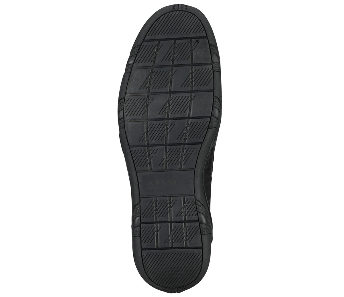 Creased Look Leather Moccasin - Black