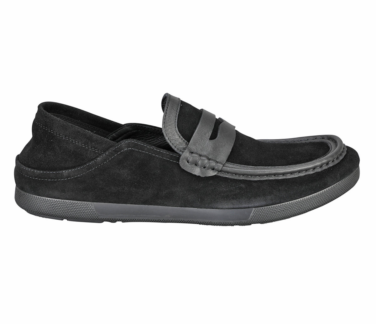 Suede Moccasin - Black